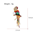 Parrot Enamel Metal Brooch Pin 5.8 x 2.4 cm for Jackets and Lapels view 2