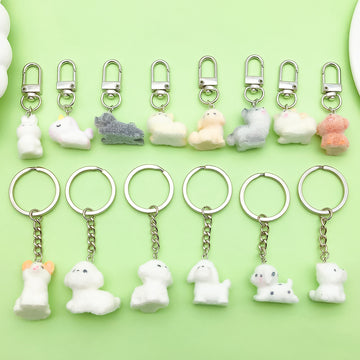 Dog Charm Keychains in 18 Pictured Variations for Bags and Keys
