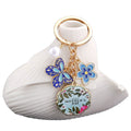 Blue or Pink Butterfly Flower and Mothers Day Keychains view 5