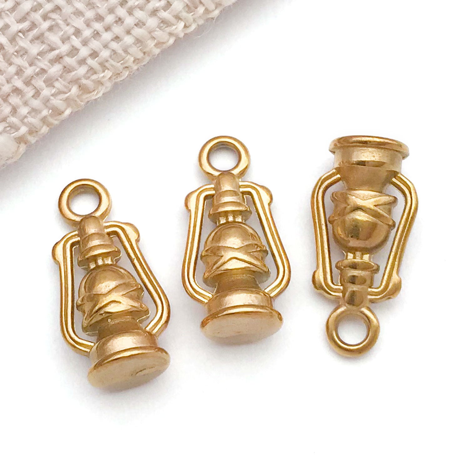 Gold Stainless Steel Anchor Ship Wheel Lighthouse Charm Pendant for DIY Nautical Jewelry