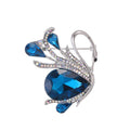 Red Silver Tone Swan Crystal Three Designs Metal Brooch Pin view 6