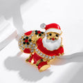 Red Gold Tone Santa Claus Metal Brooch Pin for Jackets and Lapels view 5