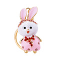 Pink Rabbit Keychains in Standing and Sitting Poses plus Assorted Option view 5