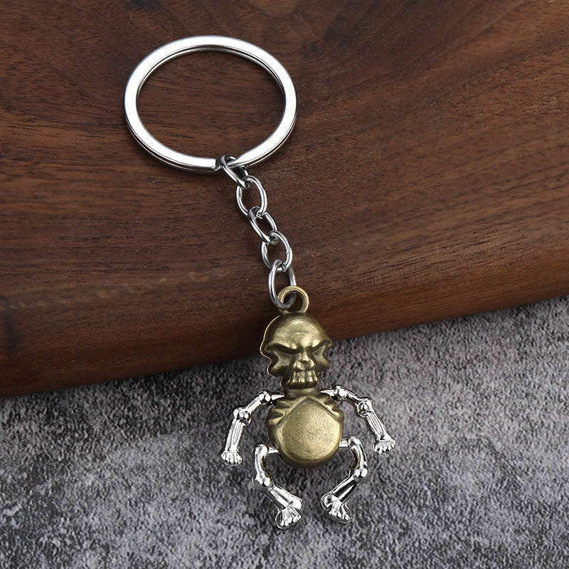 Creative Robot Skull Zinc Alloy Keychain Bag Charm Accessory