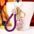Jeweled Pixiu Keychains in Five Colors with Matching Fortune Braided Loops view 7