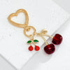 Heart Clasp Glitter Cherry