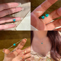 Silver Crystal Heart Studs Necklaces And Bracelets Six Styles view 1