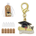 Graduate Cap Diploma Banner Enamel Lobster Clasp Charm view 1