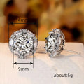 Round Floral Cluster Stud Earrings In Five Center Colors view 5