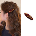 Red Velvet Horse Gold Charm BB Hair Clip Single Piece view 3