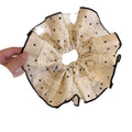 Polka Dot Fabric Oversized Scrunchie With Lace Trim view 5