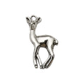 Antique Silver Zinc Alloy Elk Animal Charm Pendant for Christmas DIY Jewelry Making