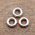 Smooth Round Ring Jewelry Connectors in Silver and Gold view 2