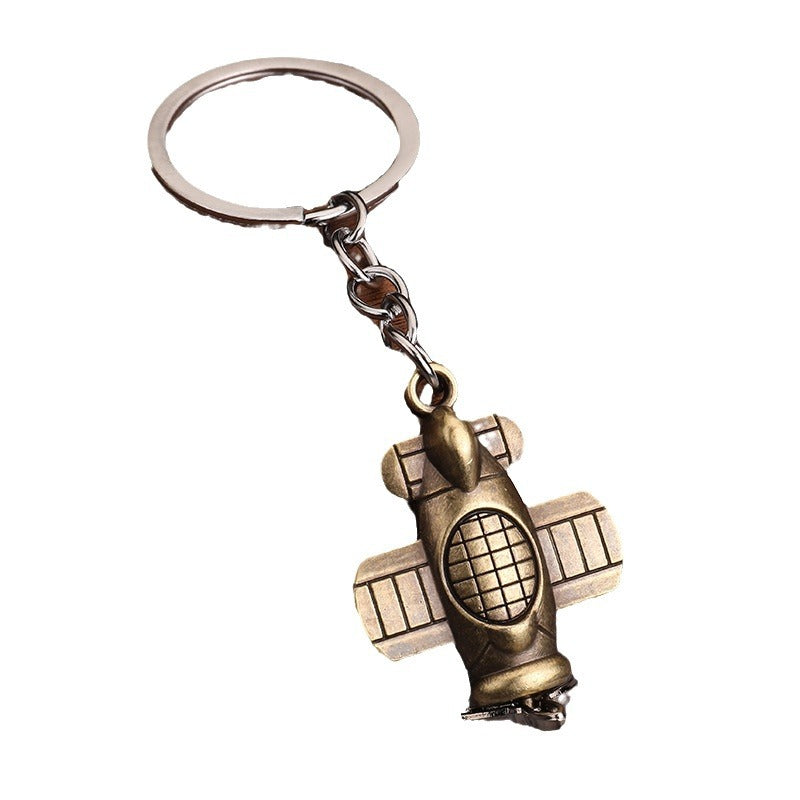 Creative Metal Airplane Engine Keychain Gift for Aviation Events