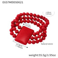 Natural Stone Laughing Buddha Bead and Red Multi Strand Bracelets view 6