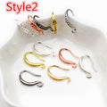Curved S Shaped Earring Hook Findings in Mixed Metal Finishes view 4