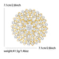 Large Sunflower Rhinestone Brooch Silver or Gold Metal Pin Brooch view 5