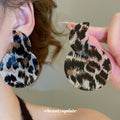 Marbled Double Disc Drop Earrings In Two Colors Jewelry Design view 3