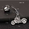 Motorcycle And Helmet Metal Keychain In Four Colors view 2