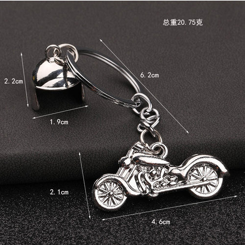 Harley Motorcycle Helmet Zinc Alloy Metal Keychain Gift Pendant
