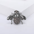 Crystal Bee Brooch With Pearl Body Decorative Lapel Pin view 2