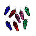 Halloween Coffin Drop Earrings Bat Spiderweb Four Colors view 5