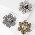 Large Radiating Crystal Bar Brooch in Three Color Palettes view 1