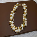 Chunky Pearl Bead Necklace in Three Color Mixes Decorative Jewelry Design view 7