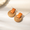 Five Woven Round and Semicircle Statement Earrings view 8
