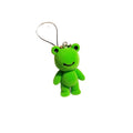 Flocked Green Frog Phone Strap Charm Soft Plush Figure view 5