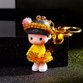 Jeweled Neighbor Girl Doll Keychains in Four Colors plus Assorted Option view 4