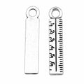Antique Silver Ruler Pendant Charm With Etched Scale Marks view 3