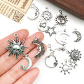 Silver-Tone Sun and Moon Metal Charms with 17 Listed Options view 4