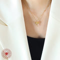 Elephant Head Pendant Satellite Bead Chain Necklace view 3