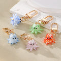 Mini Glass Octopus Clip Keychains in Five Mixed Colors view 1