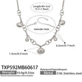 Scallop Shell Charm Necklace and Bracelet in Two Metal Tones view 8