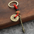 Antique Gold Tone Chinese Coin Keychains, 12 Charm Styles view 6