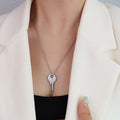 Heart Padlock Key Pendant Necklace Set Fine Cable Chain view 8