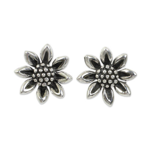 Front product view of the small layered sunflower shapes with darkened centers