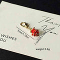 Red Rose Enamel Charm with Gold Tone Lobster Clasp view 4