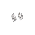 Twisted Multi Band Small Hoop Earrings in Gold and Silver view 5