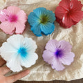 Acrylic Flower Hair Claw Clips Blue Pink Purple White Yellow view 4