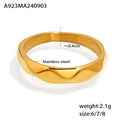 Stackable Slim Bands Wave Pave Channel Stud Metal Rings view 7