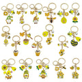 Seventeen Sunflower Bee and Gnome Metal Keychain Designs view 5