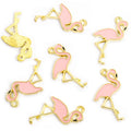 Pink and Red Flamingo Enamel Charm Collection for Jewelry Making view 10