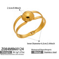 Gold Steel Sphere Wave Open Frame Hinge Bangle Bracelets view 9