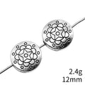 Floral Round Flat Small Hole Bead for Jewelry Making view 3