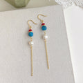 Assorted Multi-Style Pearl Stone Flower Drop Earrings 16 Variants view 2