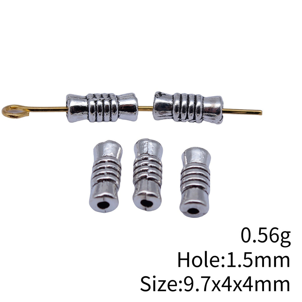 9.7x4x4mm 0.56g Antique Silver Zinc Alloy Tube Spacer Beads for DIY Necklace Bracelet Jewelry Making