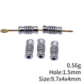 Wrapped Coil Tube Metal Spacer Bead for Jewelry Making view 3